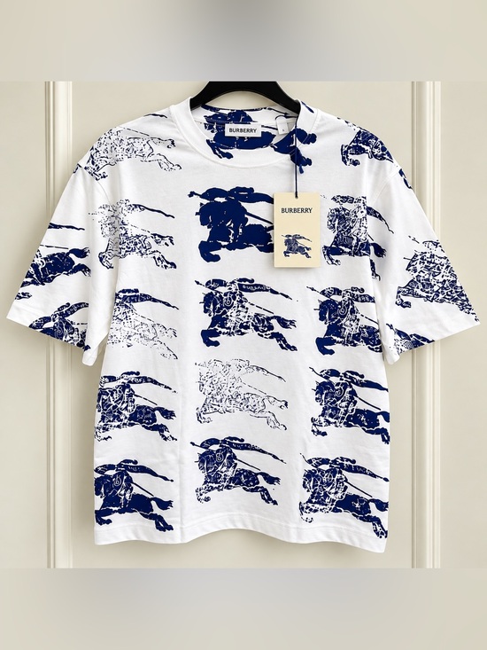 Burberry Other - Burberry All Over EKD Print T-Shirt Rain White Blue Men's S NWT